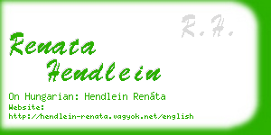 renata hendlein business card
