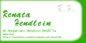 renata hendlein business card